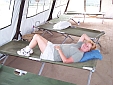 Susan Relaxes at Camp After a Hard Day at Work